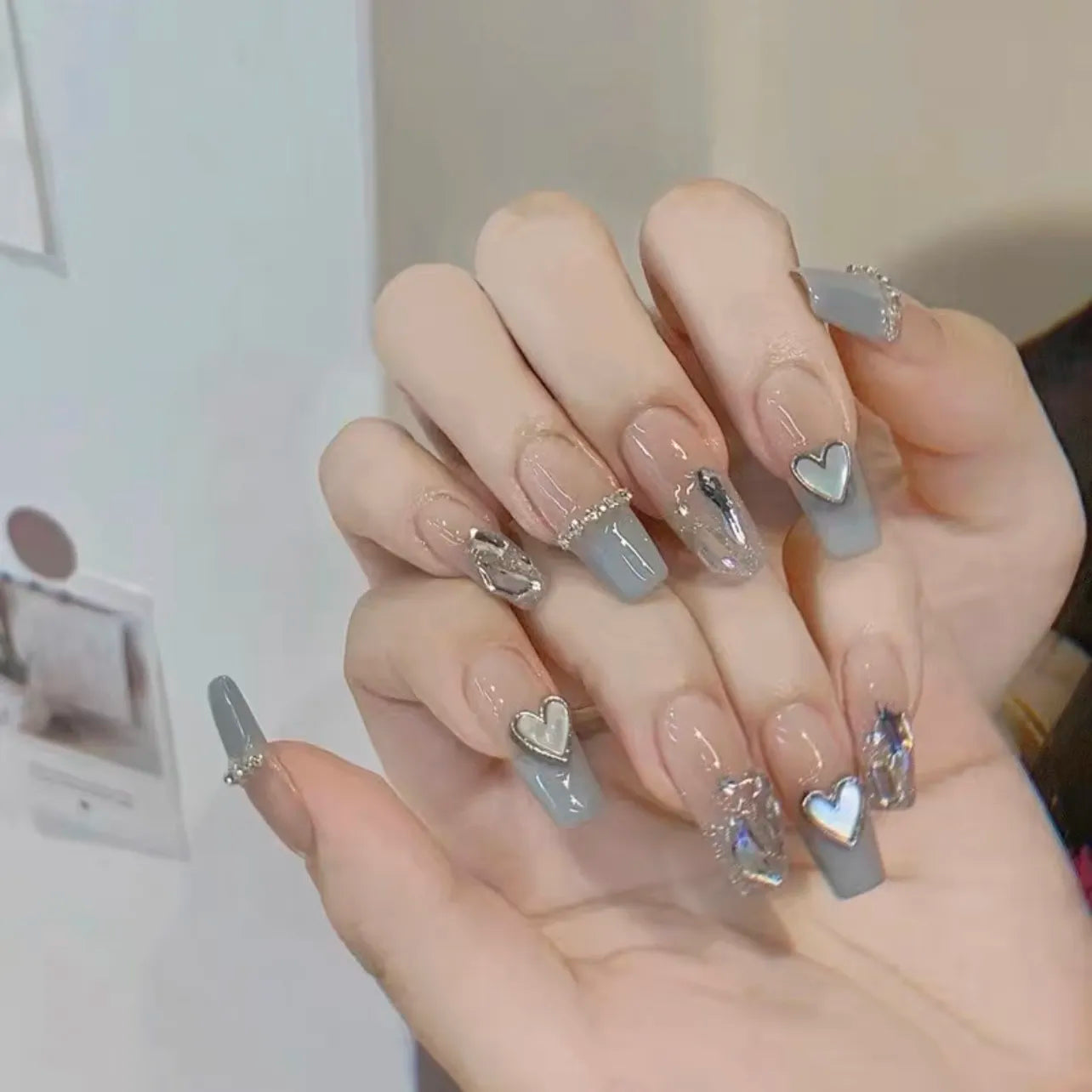 fake nails with wearing tools