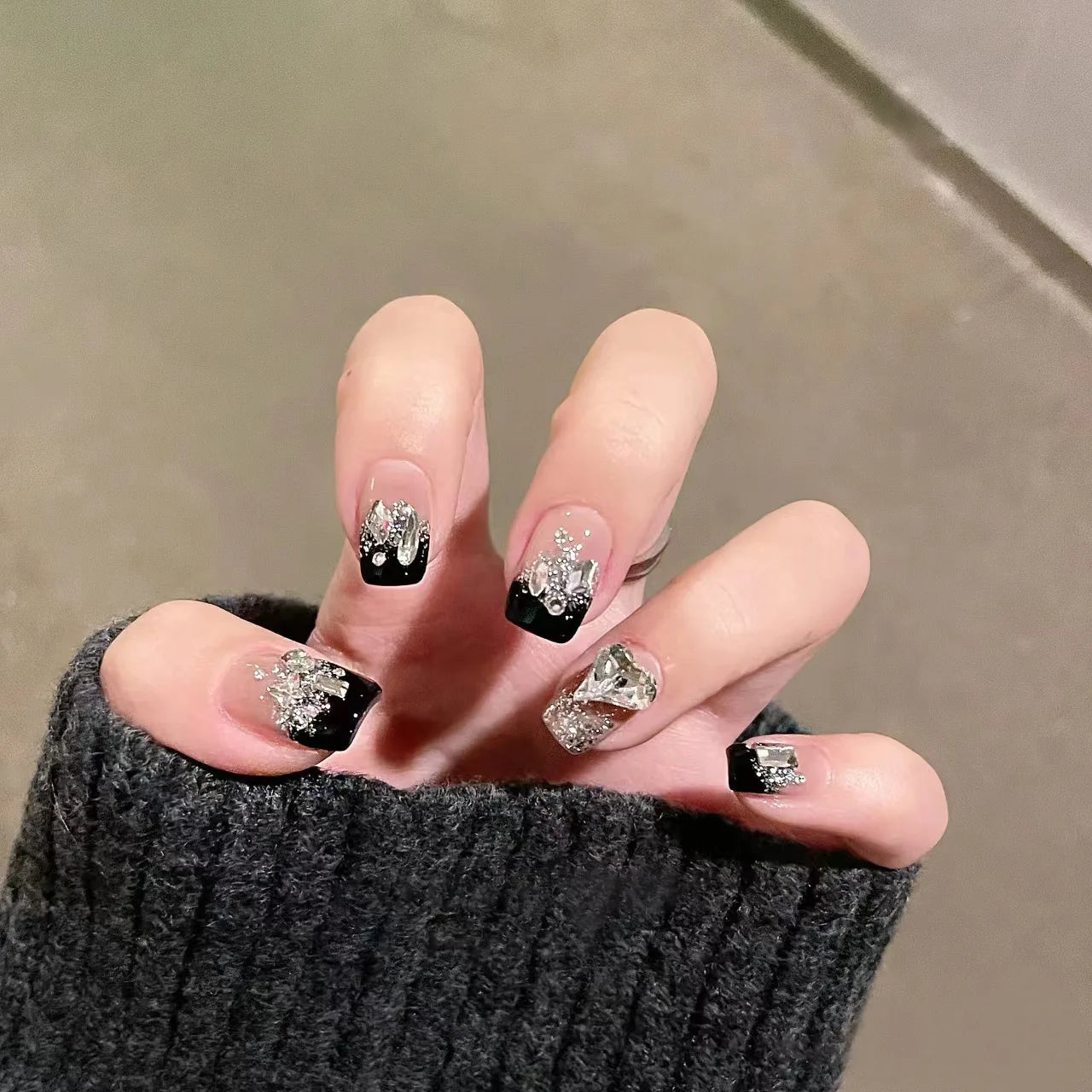 fake nails with wearing tools