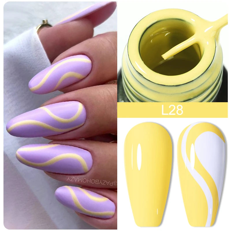 French metallic liner Gel polish 