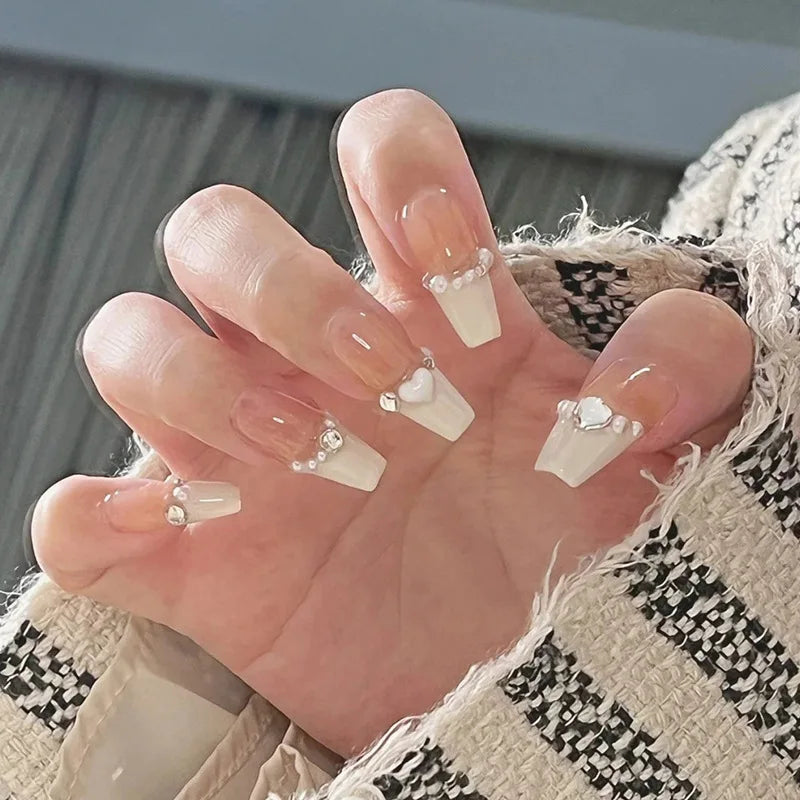 fake nails with wearing tools