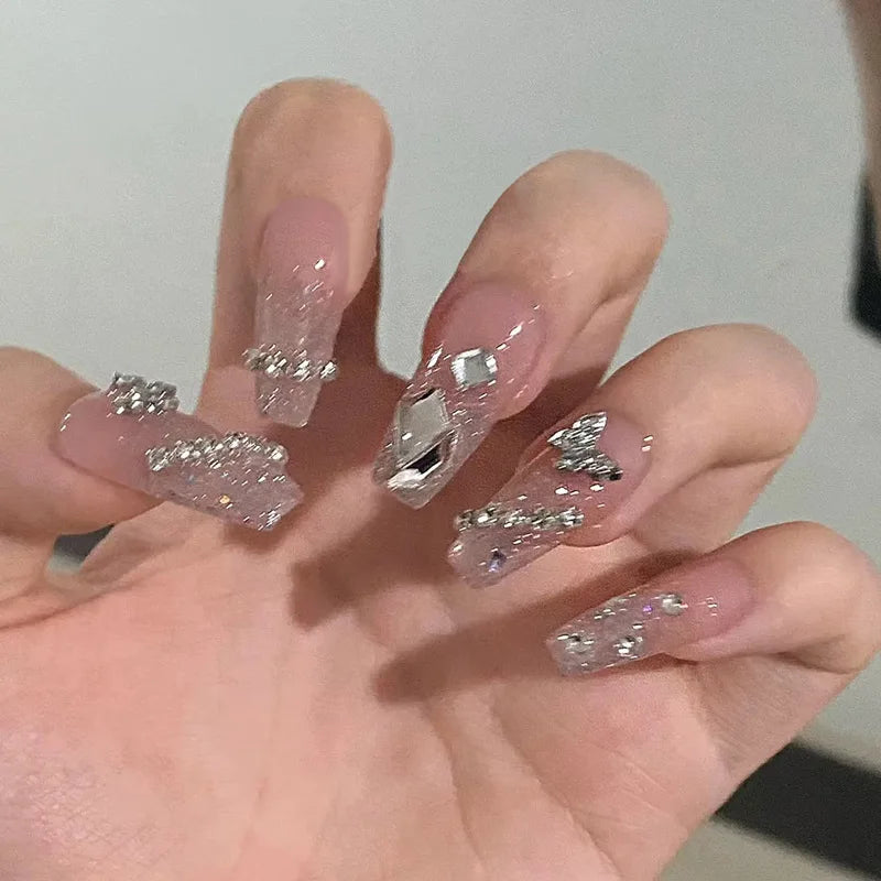 fake nails with wearing tools