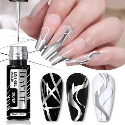  metallic painting liner gel polish 