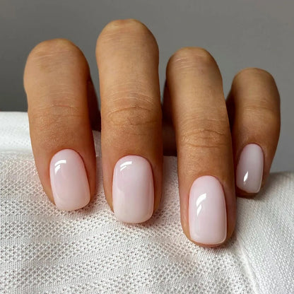 24pcs nude white french fake nail 