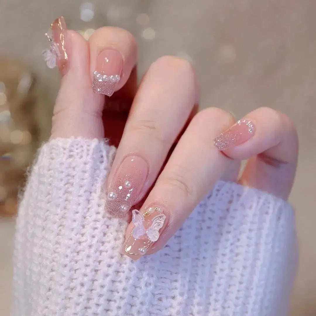 fake nails with wearing tools