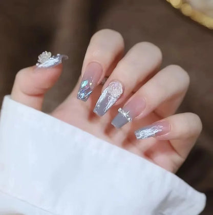 fake nails with wearing tools