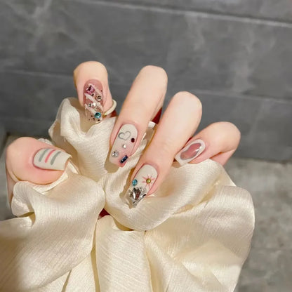 fake nails with wearing tools