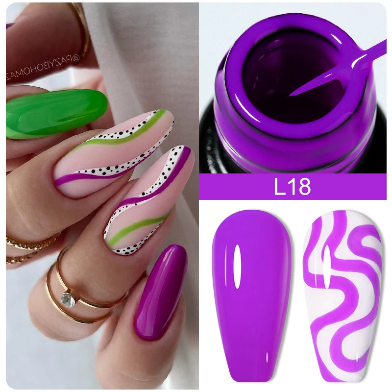  metallic painting liner gel polish 