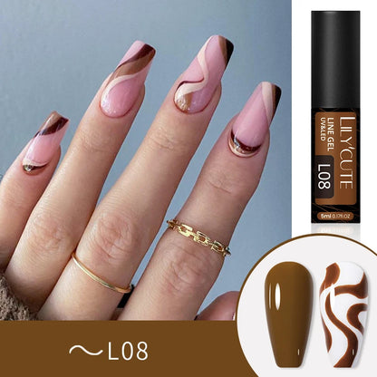 French metallic liner Gel polish 