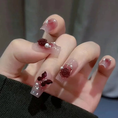 fake nails with wearing tools