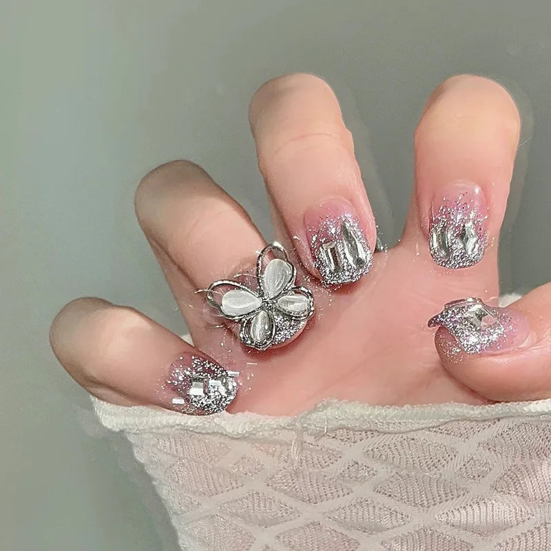 fake nails with wearing tools