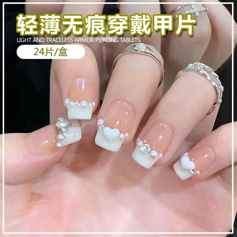 fake nails with wearing tools