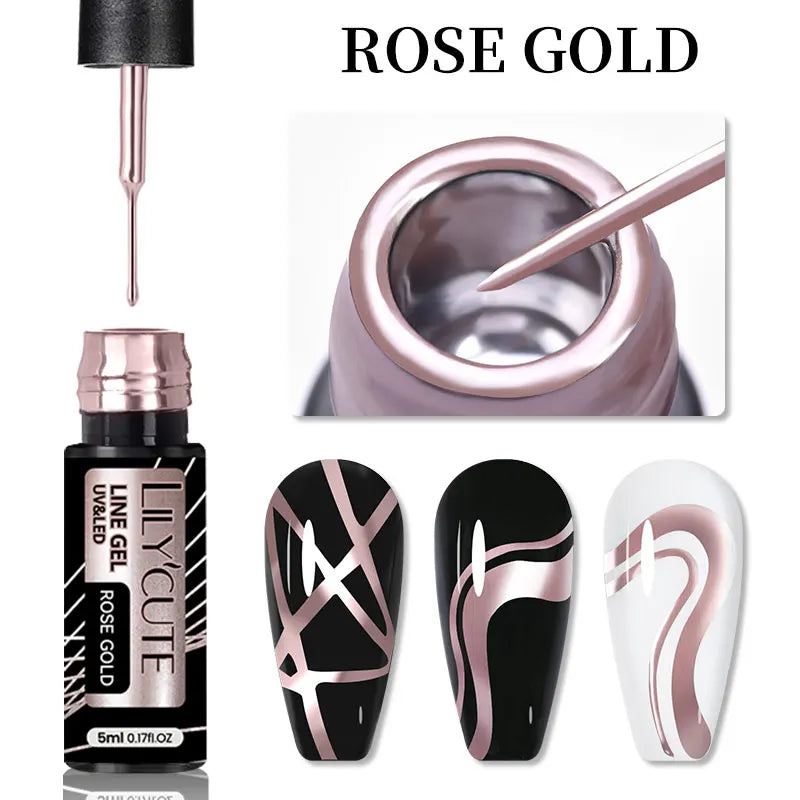  metallic painting liner gel polish 