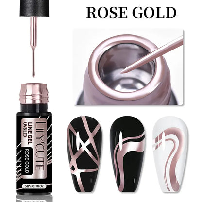  metallic painting liner gel polish 