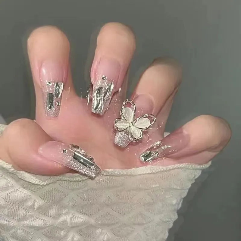 fake nails with wearing tools