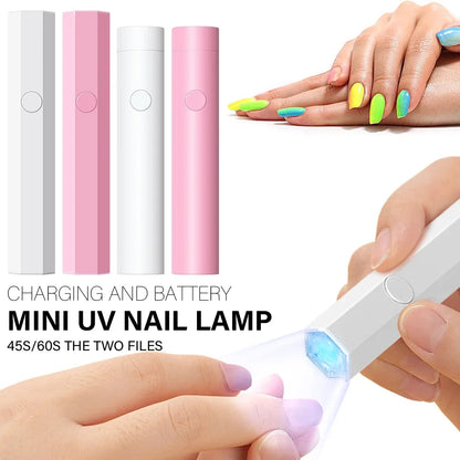  mini flashlight USB nail dryer 