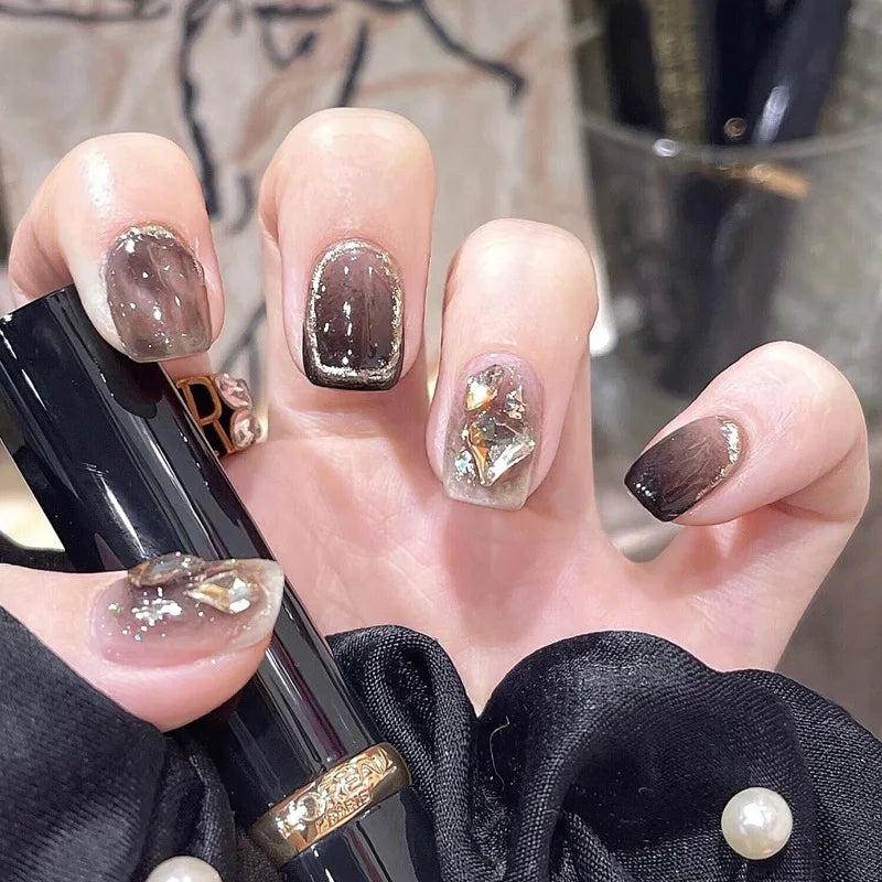 fake nails with wearing tools