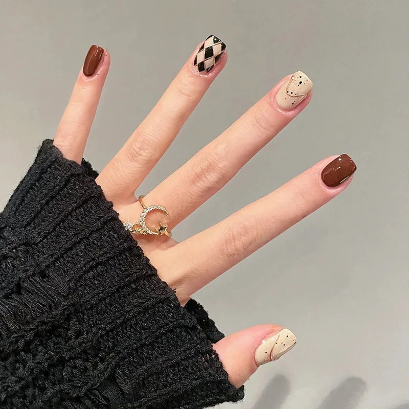 fake nails with wearing tools