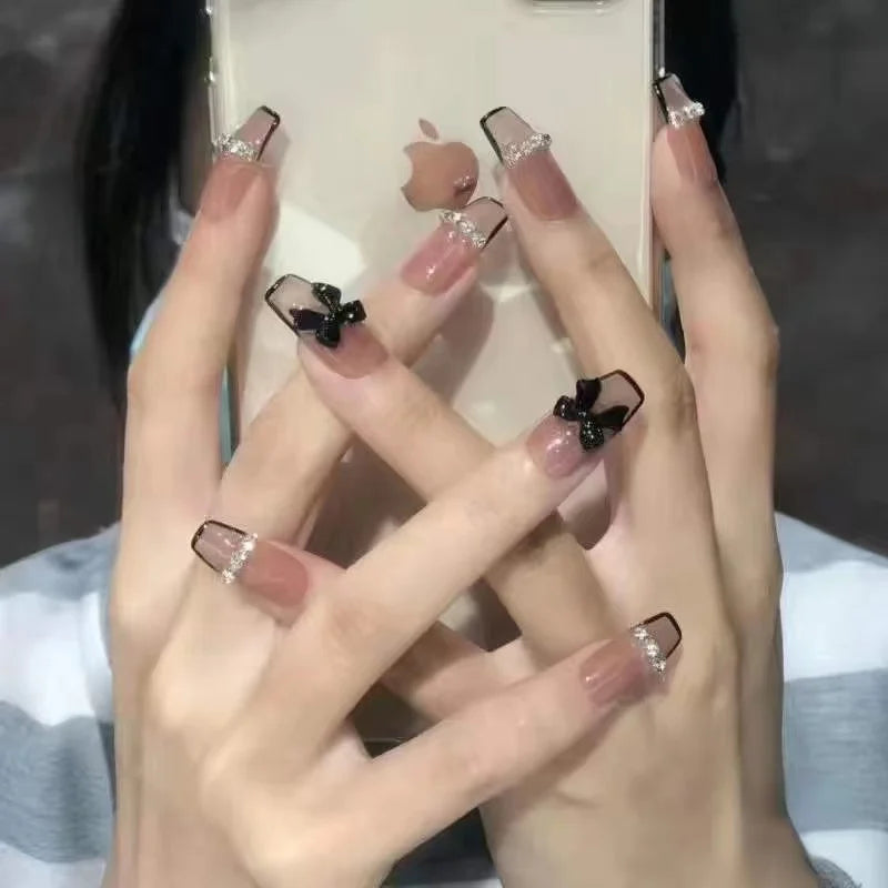 fake nails with wearing tools