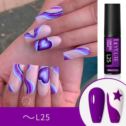  metallic painting liner gel polish 