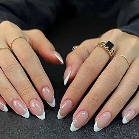  french almond Ins manicure nails 03